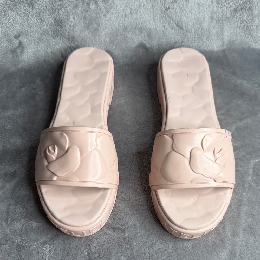 Valentino Garavani Blush Pink Slide Sandals